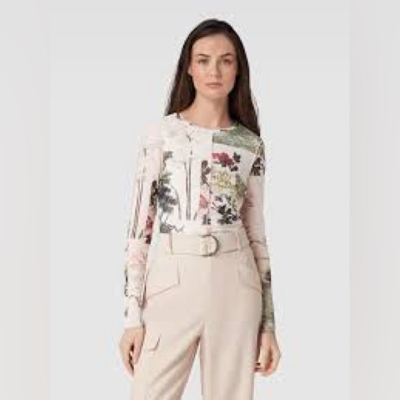 Ted Baker Multicolor Botanical Long Sleeve Top - Picture 14 of 15